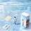 portable Handheld Fan with Mist Spray,1-100 Speed Toggle Button & LED Digital di 7