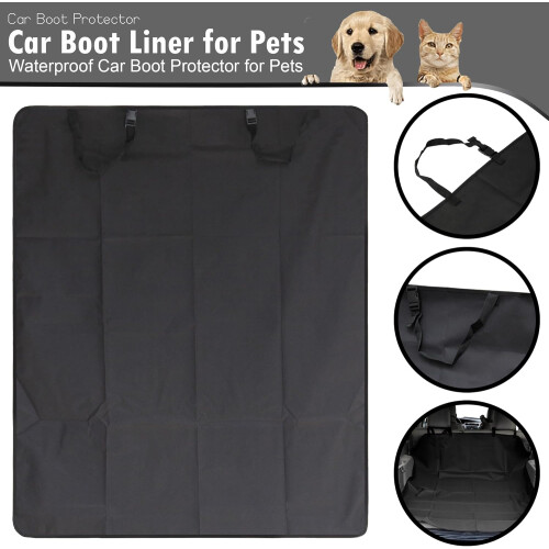 Black Car Boot Protector Liner Mat 143.5x145cm 2