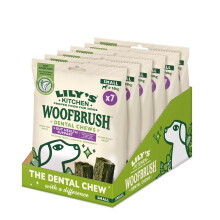 Lily’s Kitchen Small Woofbrush Gut Health Dental Chews, 6xPacks (154g), 7xChews per pack for Adult & Senior Dogs, Small Dogs, Grain-Free Recipe with
