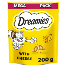 Dreamies Mega Pack Cat Treats, Tasty Snacks with Delicious Cheese, 6 Pouches of