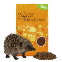 Vale’s Hedgehog Food – specially developed – used daily at Vale Wildlife Hospital – meaty, crunchy biscuits, high in fibre – suitable and