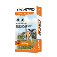 FRONTPRO Chewable Tablets Flea & Tick Treatment for Dogs (4-10kg) 1 Tablet Pack