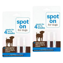 Dog Flea & Tick Spot On Repellent for Dogs & Puppies Pack of 2 Insect Repellent Treatment Repels Fleas & Ticks for Up to 4 Weeks – Easy Appl