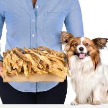 Rabbit Ears without Fur for Dogs 500g (approx. 45–55 pcs) | Natural Chews | Hypoallergenic Grain Free Treats | Air Dried Raw Snack | Suitable for Al