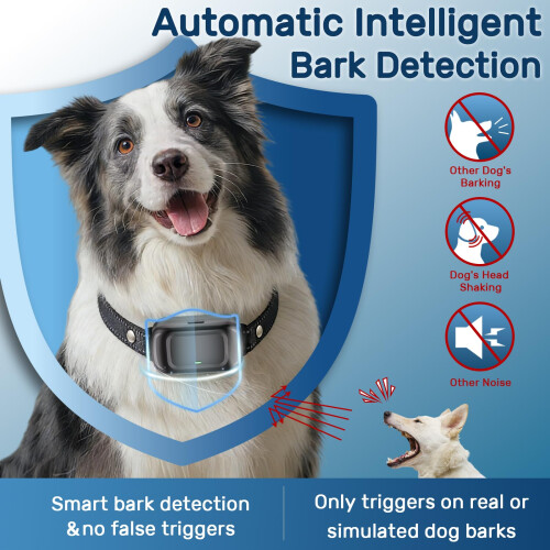 Anti Barking Collars, Non-Shock Dog Barking Device Collar with 3 Modes IPX7 1