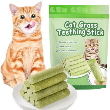 OSDUE Cat Grass Teething Stick, 6Pcs Dental Chew Sticks for Cats, Natural Cat Grass Sticks Molar Rod, Catnip Toys Natural Oral Cleaning for