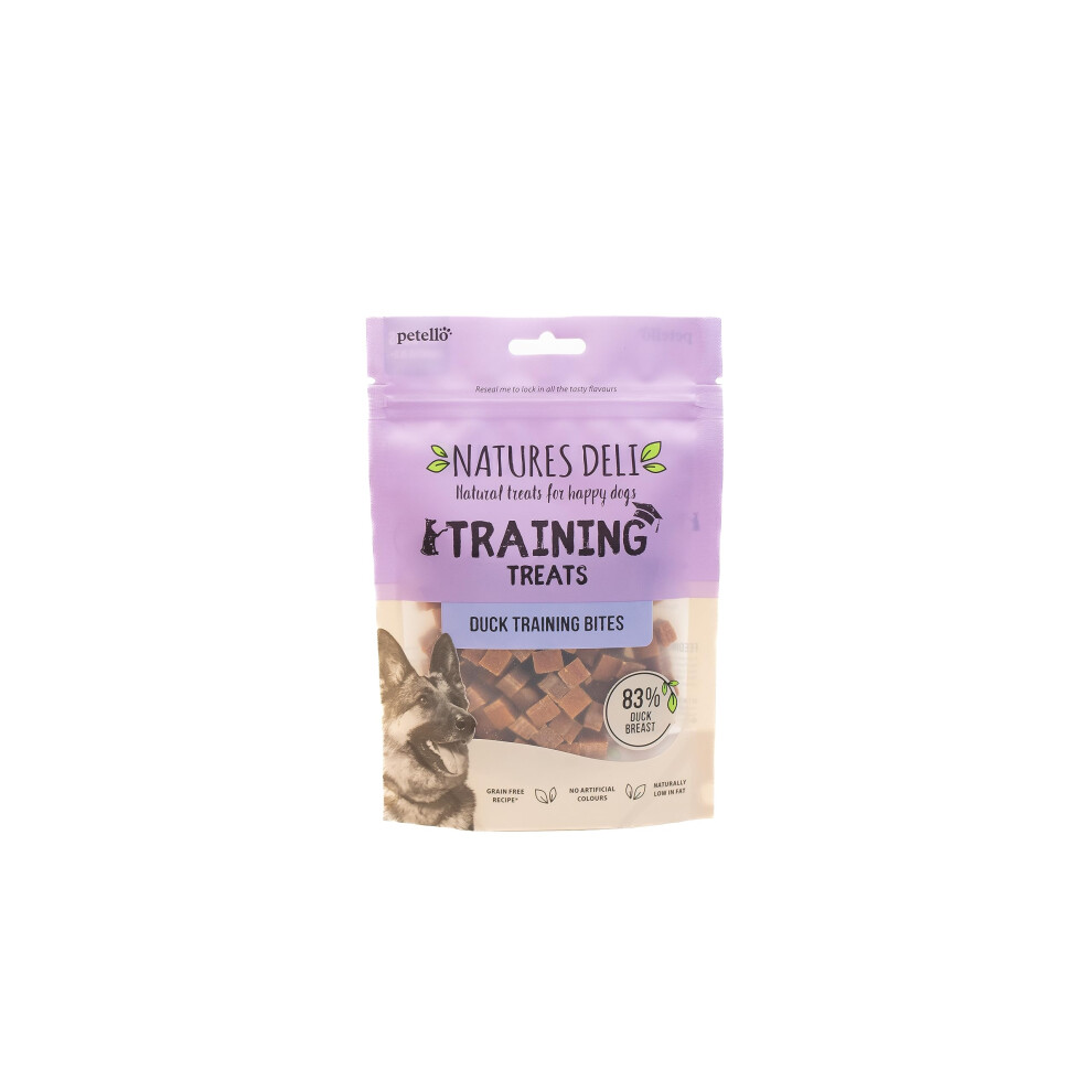 Natures Deli Duck Training Bites Dog Treats, Grain Free Low Fat Tasty Bite-Size Treats For Dogs - 100 G
