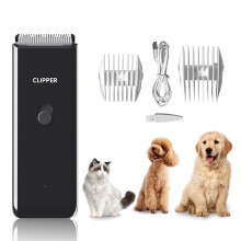 Dog Clippers Pet Grooming Clippers Kit,Low Noise Shaver Portable Electric USB Rechargeable Cordless Trimmer for Dogs,Cats and Other Pets, Black