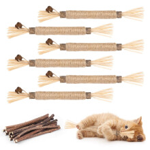 OSDUE Cat Silvervine Chew Sticks, 21 Pcs Catnip Toys Dental Catnip Sticks with Natural Matatabi Cat Nips Toys for Kittens Teeth Cleaning and Stress R