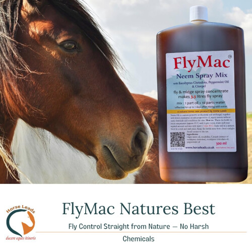 FlyMac, Plant Based Fly Spray Concentrate 300ml makes 3.3 ltrs Horse Fly Spray 1