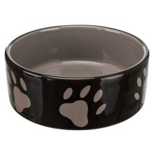 Ceramic bowl, with paw prints, 0.8 l/ø 16 cm - Medium Size