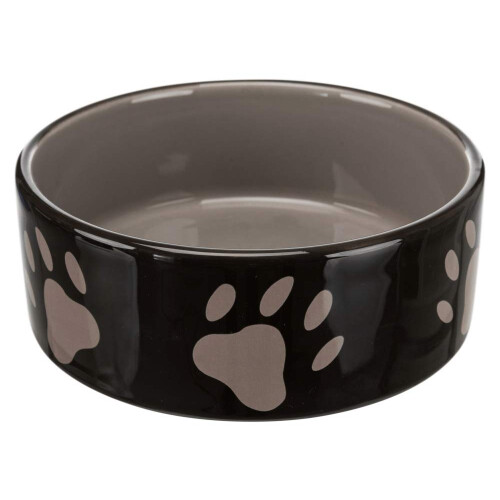 Trixie Ceramic bowl, with paw prints, 0.8 l/ø 16 cm - Medium Size