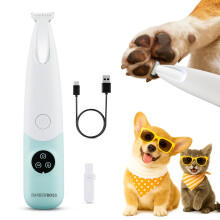 BarberBoss Pet Hair Trimmer, Dog & Cat Grooming Clippers with LED Display, Low N