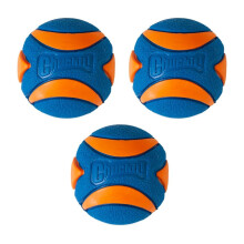 Chuckit! Ultra Squeaker Dog Ball – Durable Rubber Dog Toy for Fetch and Playtime, Compatible with Launcher, Medium, 6.5 cm (Pack of 3)