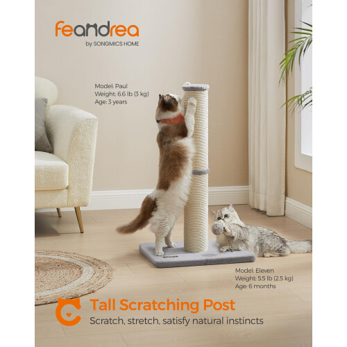 FEANDREA Feandrea Cat Scratching Post, 85 cm Tall Cat Scratcher for Medium and Large Cats 2