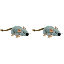 Trixie Spielmaus, Plüsch, 7 cm,Grey (Pack of 2)