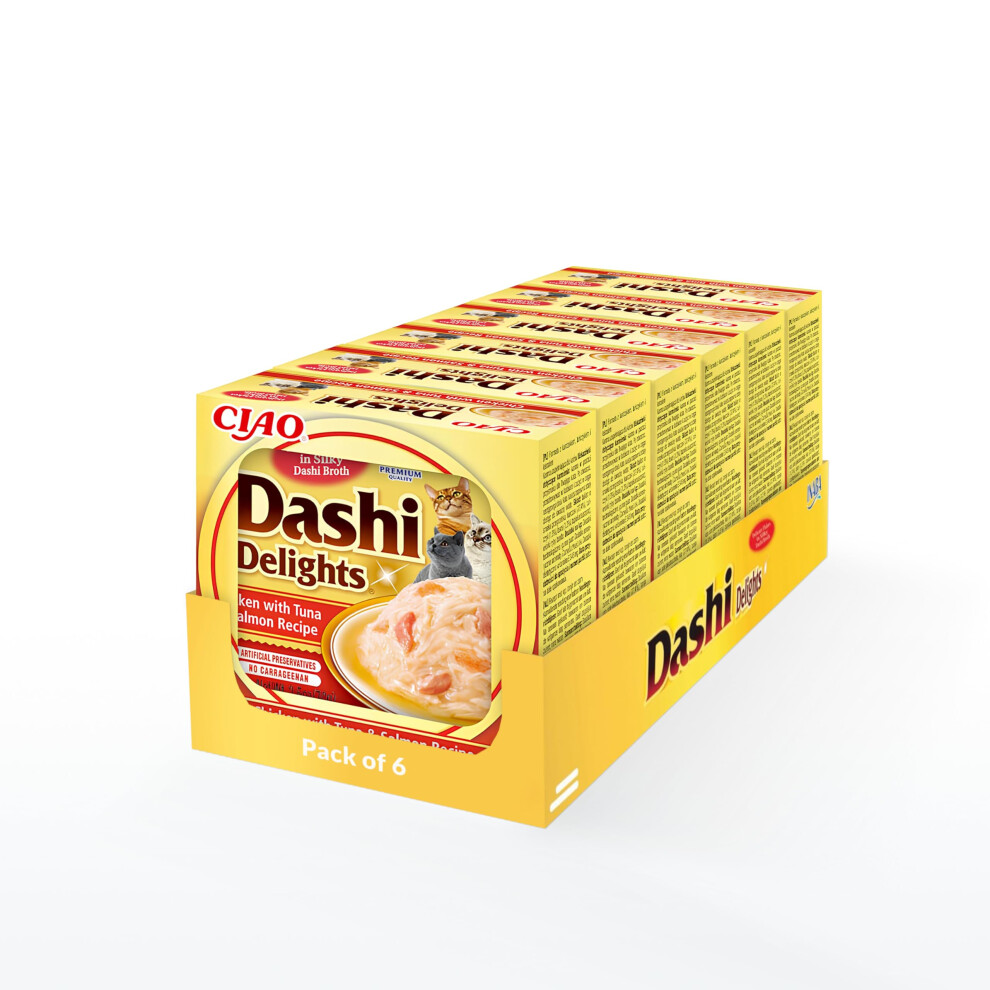 Photos - Cat Food INABA Dashi Delights: Chicken with Tuna & Salmon Recipe  / Bits in Broth  Topping, Rich in Protein, Natural (6 x 70g)