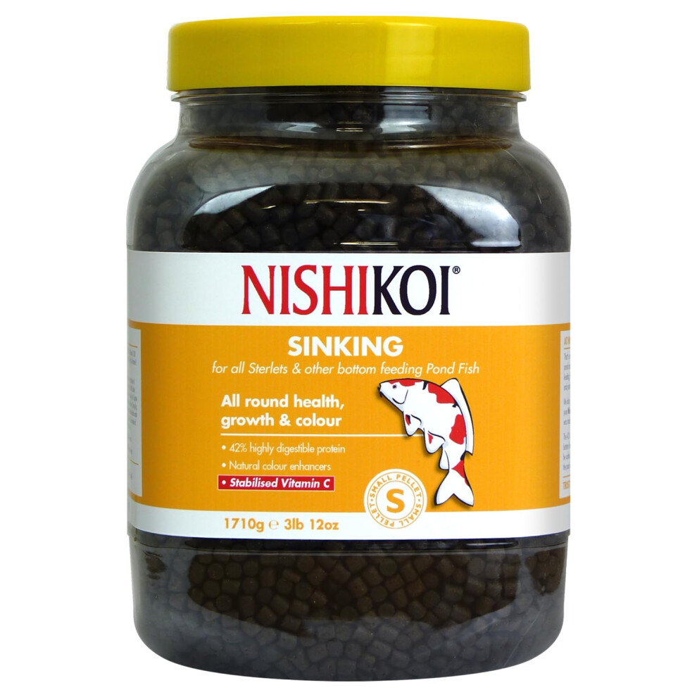 Nishikoi Sinking Food For Bottom Feeding Pond Fish - Small Pellets - 1710G