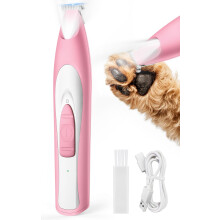 oneisall Dog Paw Trimmer with LED Light, Low Noise Dog Clippers Grooming Kit,20 mm Widen Blade, Cordless Pet Clippers Shaver for Dogs Cats P