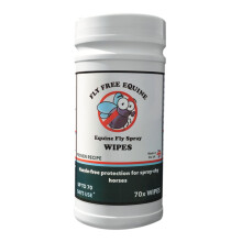 Equine Fly Repellent Wipes 70 Pack – Spray-Free Horse Insect Protection Wipes For Spray-Shy Horses – Easy Application for Sensitive Areas, 100% Bi
