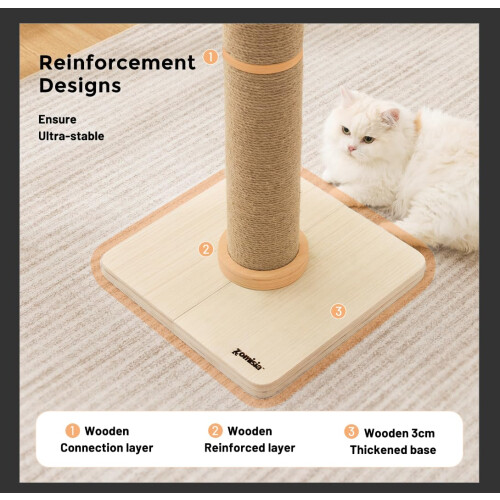 ZOMISIA 88cm Tall Cat Scratching Post for Indoor Cats 2