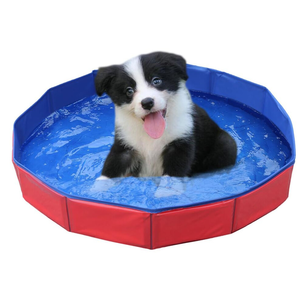 Seminismar Foldable Dog Pool, Dog Pool For Small Dogs, Dog Swimming Pool, Pvc Dog Pool, Swimming Pool For Dog, Non-Slip Paddling Pool For Dogs, Swimmin