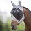 Harrison Howard CareMaster Horse Fly Mask Half Face with Ears Silver/Black Retro Medium Cob 1