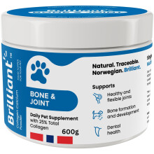Brilliant Bone & Joint Supplement for Dogs - High Strength Calcium & Collagen Powder for Joint & Hip Support, Essential Supplement for Dog’s of All