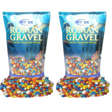 Pettex Aquatic Roman Gravel 2 Kg Rainbow Pebbles (Pack of 2)