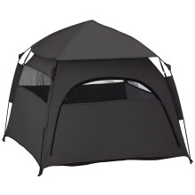 PawHut Foldable Dog Cat Tent, Portable Pet Playpen with Water-Resistant Oxford Cloth, Carry Bag, Exercise Tent for Extra Large Dog, Cat, Indoor Outdo