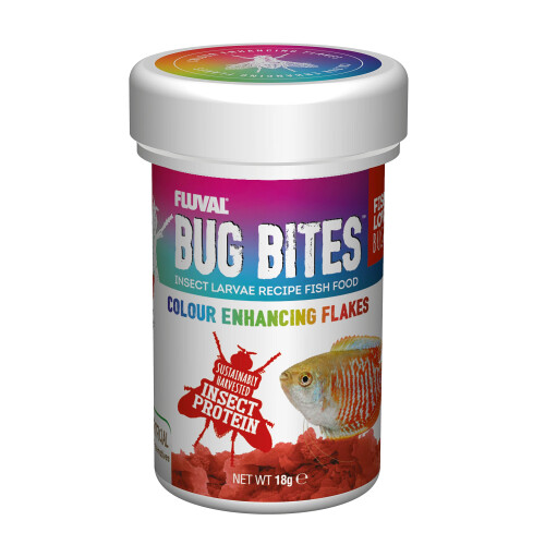 Fluval Fluval Bug Bites Col Enhancing Flakes18g