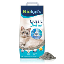 Biokatʼs Classic Fresh 3in1 with Cotton Blossom Fragrance - Clumping cat litter with 3 different grain sizes - 1 bag (1 x 10 L)