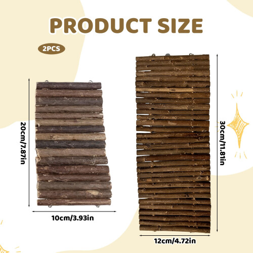 2PCS Reptile Hideout Climbing Bridge Tortoise Accessories 1
