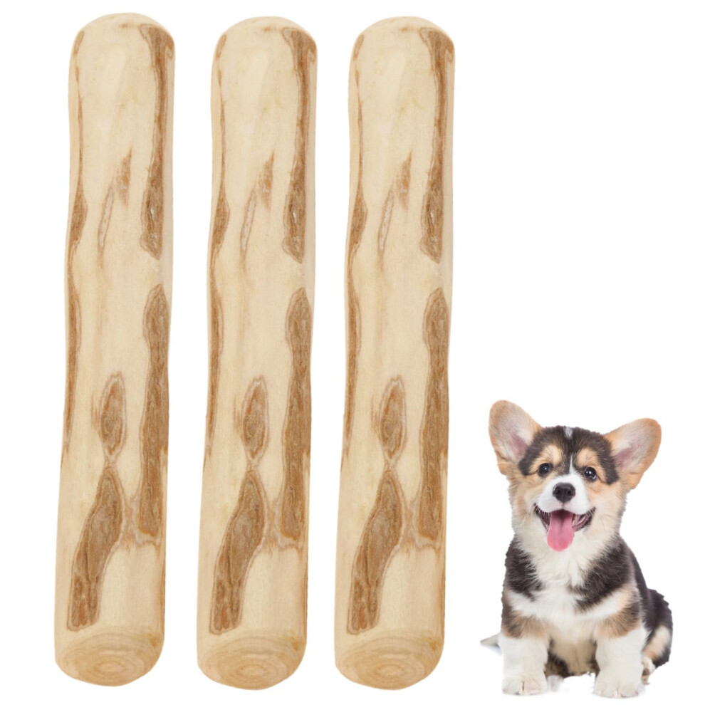 Xingbin 3Pcs Coffee Wood Dog Chew,Durable Dog Chew Sticks,Puppy Teething Chew For Dental Care, Natural Wooden Chews Boredom Relief,Olive Wood Dog Ch