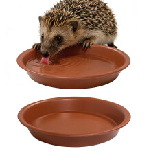 xiaoxiaozhijia Hedgehog Food And Water Bowls Set of 2, Hedgehog Feeding Station With Low-Profile Design,14 cm Wide, 2 cm Deep,Perfect for Ou