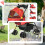 PawHut PawHut Pet Stroller Foldable Travel Carriage w/Brake Basket Canopy, Red 6