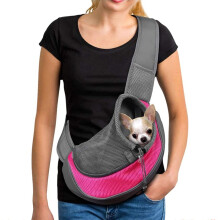 Pet Dog Cat Sling Carrier Bag Puppy Shoulder Carry Hands Free Dog Front Carrier with Adjustable Shoulder Strap Pet Travel Tote Bag with Breathable Me