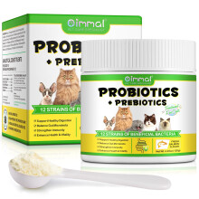 Probiotic Powder for Cats, Cat Pre and Probiotic Supplement for Gut Health, Digestive Support, All Ages and Breeds with Sensitive Digestion(