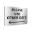 B002 Please Use Other Gate Arrow Left Aluminium Sign Plaque 1