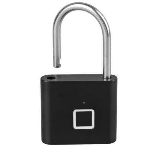 OMABETA Smart Fingerprint Padlock - Black - Bluetooth and Biometric Unlocking - Waterproof 2