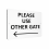 B002 Please Use Other Gate Arrow Left Aluminium Sign Plaque 1