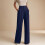 Stylish Solid Color Work Pants Comfortable High Waist-Apricot M 9