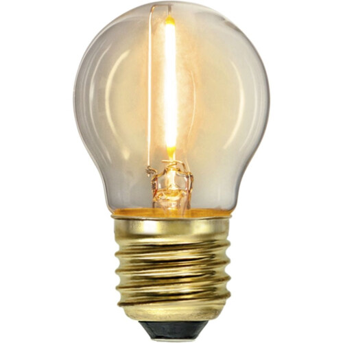 LED-lampe E27 G45 blød glød 0,8W 2100K 70 lumen
