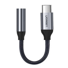 Ugreen USB-C til 3,5 mm AUX-kabel 10 cm - Grå