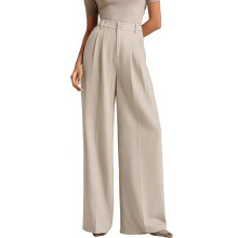 Trendige Polyesterhose mit hoher Taille für formelle-Aprikose XS