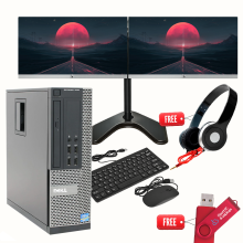 DELL CORE i5 Desktop PC DUAL Monitors Windows 11 - Refurbished