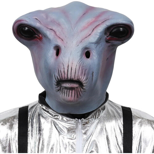 (Blauer Außerirdischer) Blaue Alien-Latexmaske 1