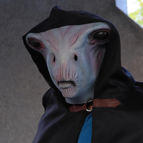 (Blauer Außerirdischer) Blaue Alien-Latexmaske 2