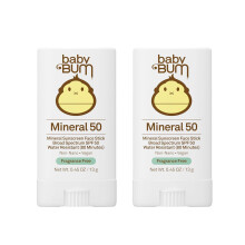 Baby Bum Mineral Sunscreen Face Stick - SPF 50 - UVA,UVB Face and Body Protection - Fragrance Free Safe for Sensitive Skin- 0.45 Ounce (Pack of 2)