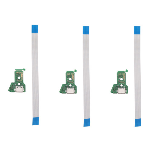 3X for PS4 Controller Micro-USB Charging Socket Circuit Board JDS-040 12-Pin Cable Port
